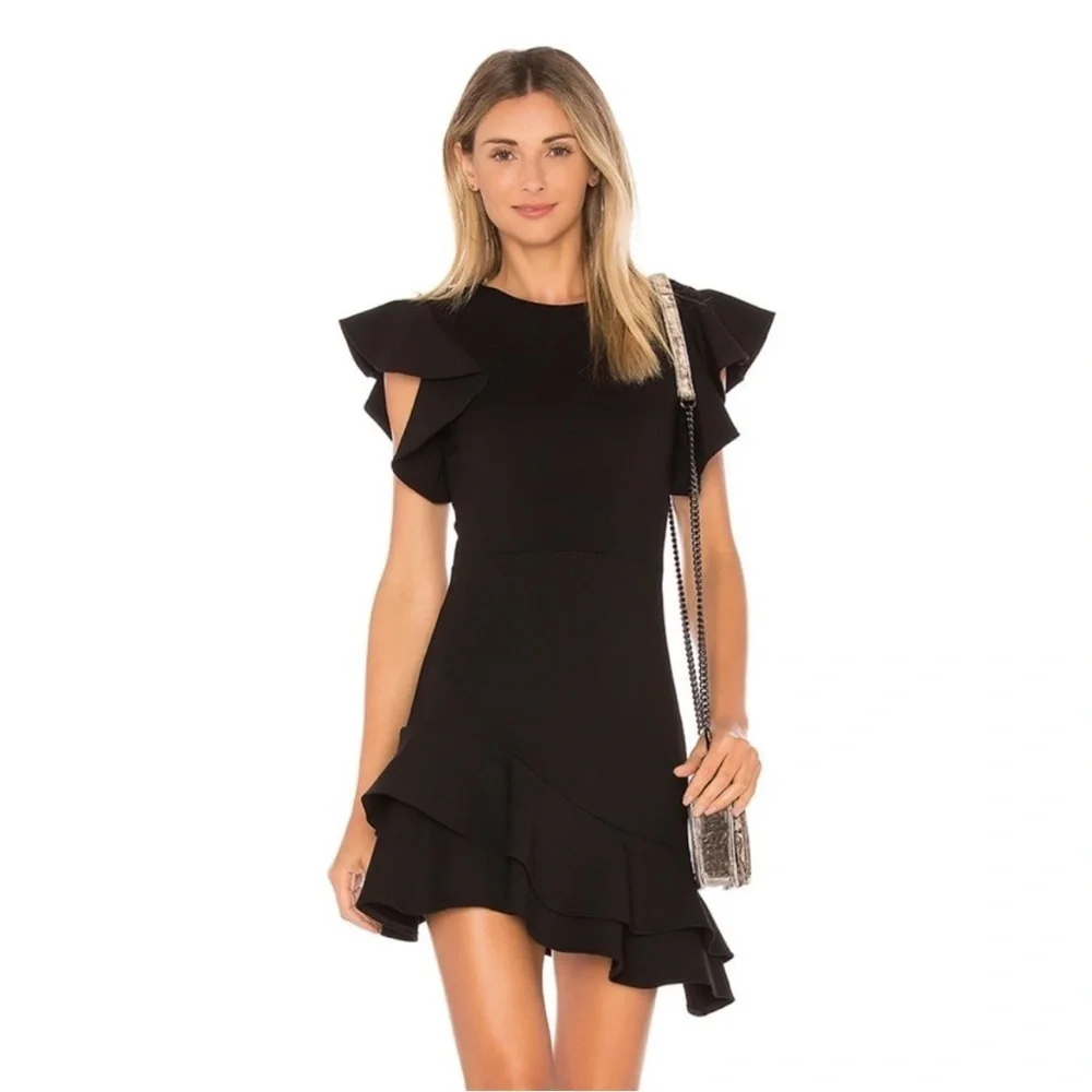 Amanda Uprichard Eclipse Ruffle Mini Dress - Picture 1 of 10